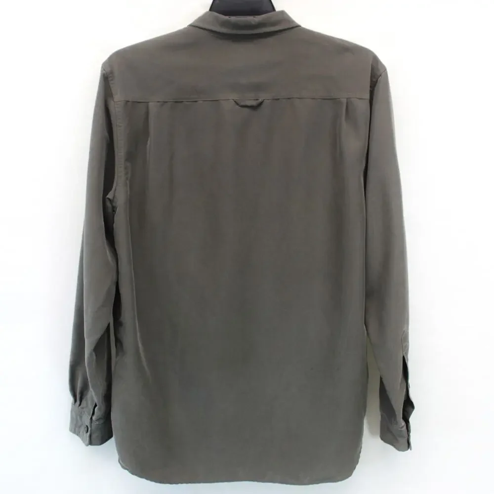 the North Face Nordstrom Button-down Casual Pocket Olive Large